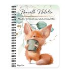 Személyre szabható - Fox Coffee mintás A6-os füzet