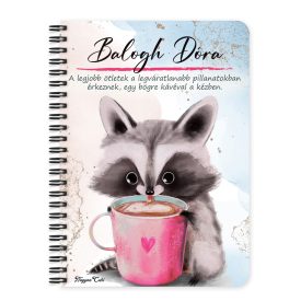 Személyre szabható - Mosómaci mintás A6-os füzet