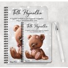 Személyre szabható - Cuki maci mintás A6-os füzet