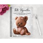 Személyre szabható - Cuki maci mintás A6-os füzet