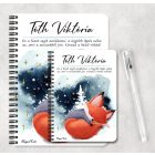 Személyre szabható - Tündéri róka mintás A6-os füzet