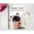 Személyre szabható - Kávézós cicus mintás A6-os füzet