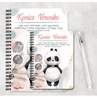 Személyre szabható - Édes kis Panda mintás A6-os füzet