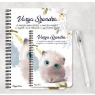 Személyre szabható - Hógolyó - Cuki cicus mintás A6-os füzet