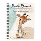 Személyre szabható - Cuki Kávézós zsiráf mintás A6-os füzet