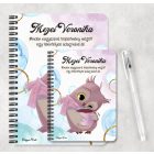 Személyre szabható - Cuki kávés bagoly mintás A6-os füzet