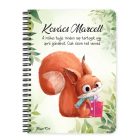 Személyre szabható - Cuki mókus ajándékkal mintás A6-os füzet