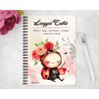 Személyre szabható - Kávézós katicabogár mintás A6-os füzet