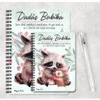 Személyre szabható - A legcukibb mosómaci és sünike mintás A6-os füzet