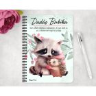 Személyre szabható - A legcukibb mosómaci és sünike mintás A6-os füzet