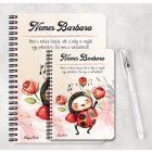 Személyre szabható - Cuki táncoló katica mintás A6-os füzet