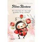 Személyre szabható - Cuki táncoló katica mintás A6-os füzet