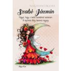 Személyre szabható - Gyönyörű pipacs tündérlány és a hold mintás A6-os füzet