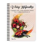 Személyre szabható - Ölelő pipacs tündérlány és a hold mintás A6-os füzet