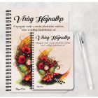 Személyre szabható - Ölelő pipacs tündérlány és a hold mintás A6-os füzet