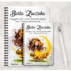 Személyre szabható - Cuki Napraforgós tündérlány kosárral mintás A6-os füzet