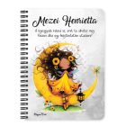 Személyre szabható - Cuki Napraforgós tündérlány lámpással mintás A6-os füzet