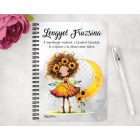 Személyre szabható - Bájos Napraforgós tündérlány mintás A6-os füzet