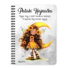 Személyre szabható - Hosszúhajú cuki Napraforgós tündérlány mintás A6-os füzet