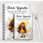 Személyre szabható - Hosszúhajú cuki Napraforgós tündérlány mintás A6-os füzet