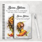 Személyre szabható - Lazulós Napraforgós tündérlány mintás A6-os füzet