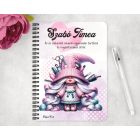 Személyre szabható -  Cuki Fodrász manólány mintás A6-os füzet