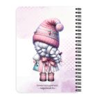 Személyre szabható - Cuki két oldalas Fodrász manólány mintás A6-os füzet