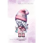 Személyre szabható - Cuki két oldalas Fodrász manólány mintás A6-os füzet