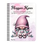 Személyre szabható - Pöttyös sapkás fodrász manólány mintás A6-os füzet