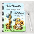 Személyre szabható - Cuki napraforgós manó mintás A6-os füzet