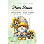 Személyre szabható - Szép szemű hintázó napraforgós manó mintás A6-os füzet