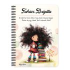 Személyre szabható - Kávé és könyvek őszi Könyvmoly lány mintás A6-os füzet