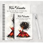 Személyre szabható - Szépséges könyv hercegnő mintás A6-os füzet