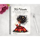 Személyre szabható - Szépséges könyv hercegnő mintás A6-os füzet