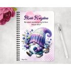 Személyre szabható - Kalandor Áfonyás manó mintás A6-os füzet