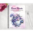 Személyre szabható - Tündéri Áfonyás manó mintás A6-os füzet