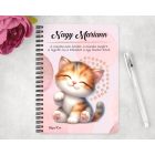 Személyre szabható - Kawaii cuki cica mintás füzet