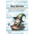 Személyre szabható - Csónakos horgász manó mintás A6-os füzet