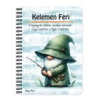 Személyre szabható - Horgász manó esőben mintás A6-os füzet