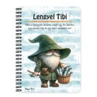 Személyre szabható - Horgász manó sikeres nap mintás A6-os füzet