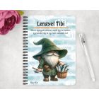 Személyre szabható - Horgász manó sikeres nap mintás A6-os füzet