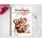 Személyre szabható - Aranyos Körmös manólány mintás A6-os füzet