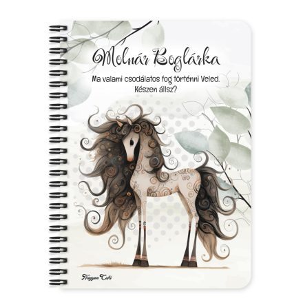 Személyre szabható - Bájos furi lovas mintás füzet