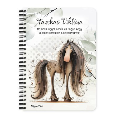 Személyre szabható - Furi, de cuki lovas mintás A6-os füzet