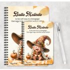 Személyre szabható - Kacagó őszi manó lány mintás A6-os füzet