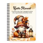 Személyre szabható - Cuki őszi manó mintás A6-os füzet