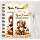 Személyre szabható - Cuki őszi manó mintás A6-os füzet