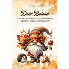 Személyre szabható - Cuki őszi manó sünikével mintás A6-os füzet