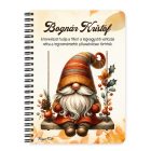 Személyre szabható - Hintázó őszi manó mintás A6-os füzet