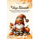 Személyre szabható - Őszi manó és a tök őszi manó mintás A6-os füzet